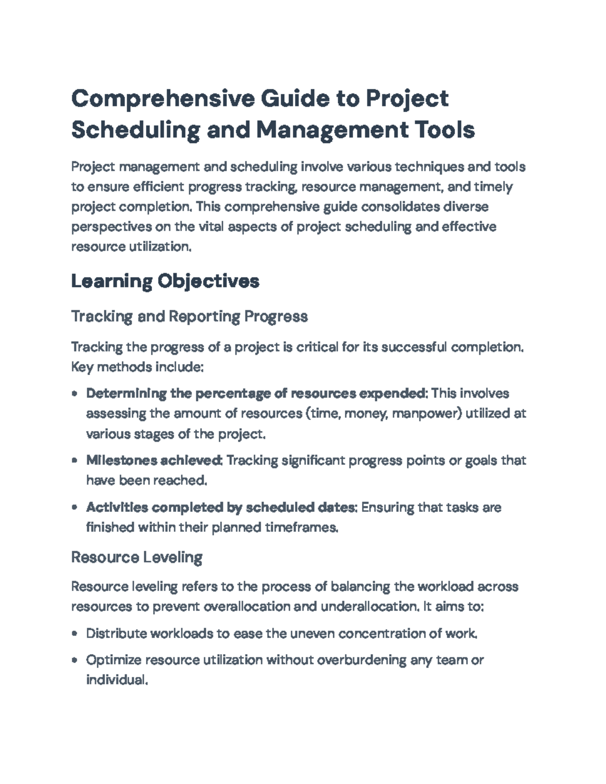 Comprehensive Guide to Project Scheduling and Management Tools ...