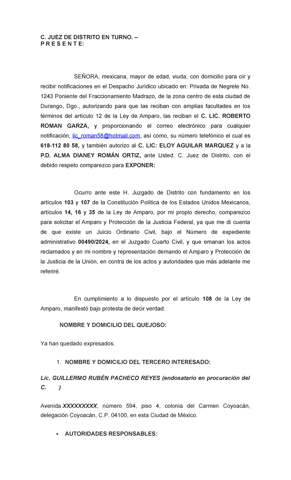 Amparo y Protección de la Justicia Federal - LEGAL - Studocu