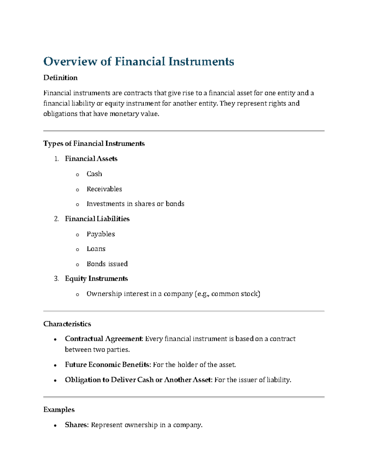 Topic 7: Accounting for Long-Term Investments in Financial Instruments ...