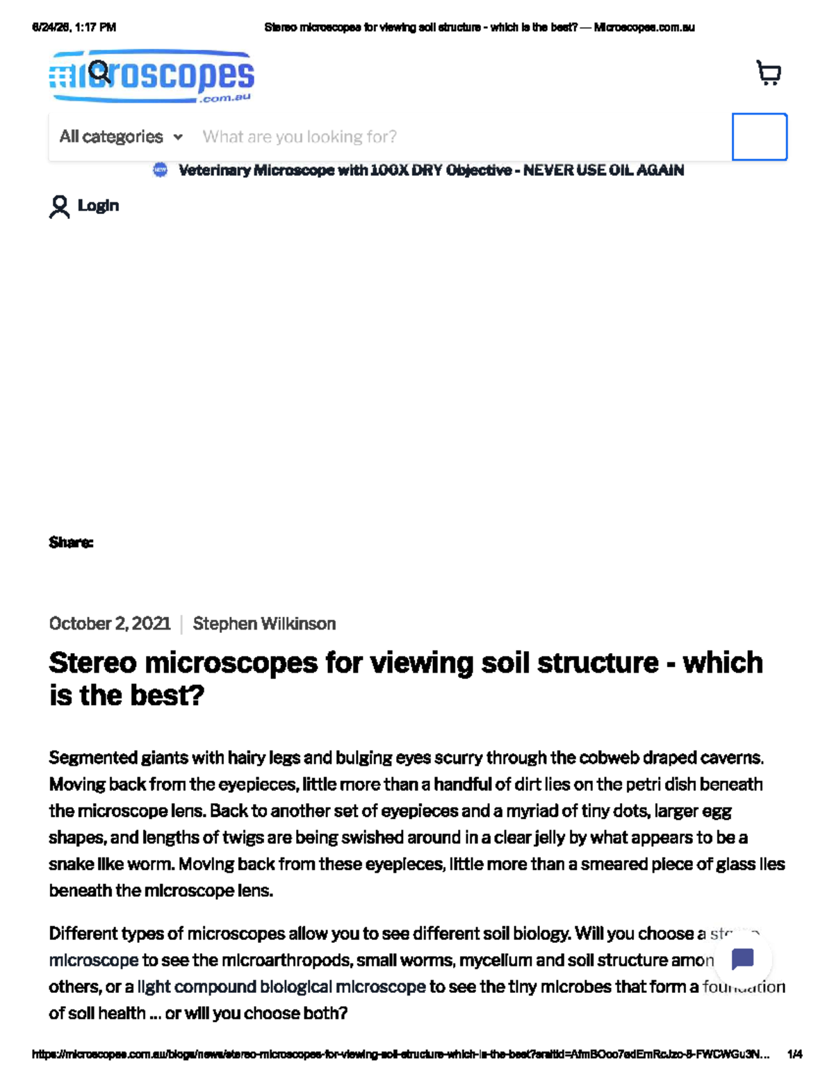 Stereo Microscopes for Soil Structure: A Comparative Study (1:17 PM ...