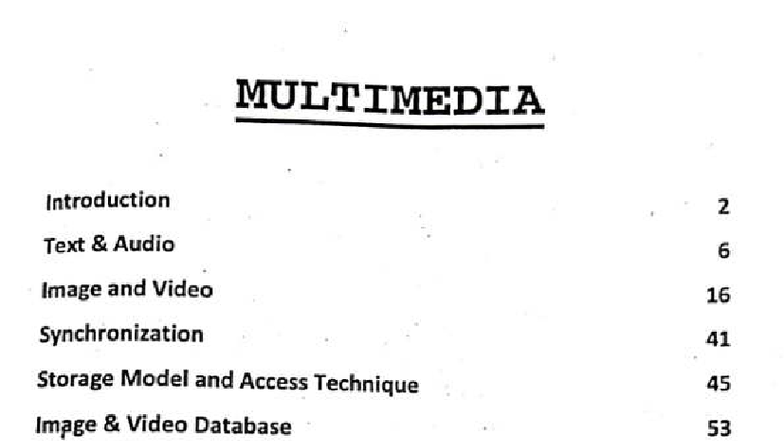 MULTIMEDIA Organizer: Chapterwise Notes & Model Q&A for WBUT 7th Sem ...