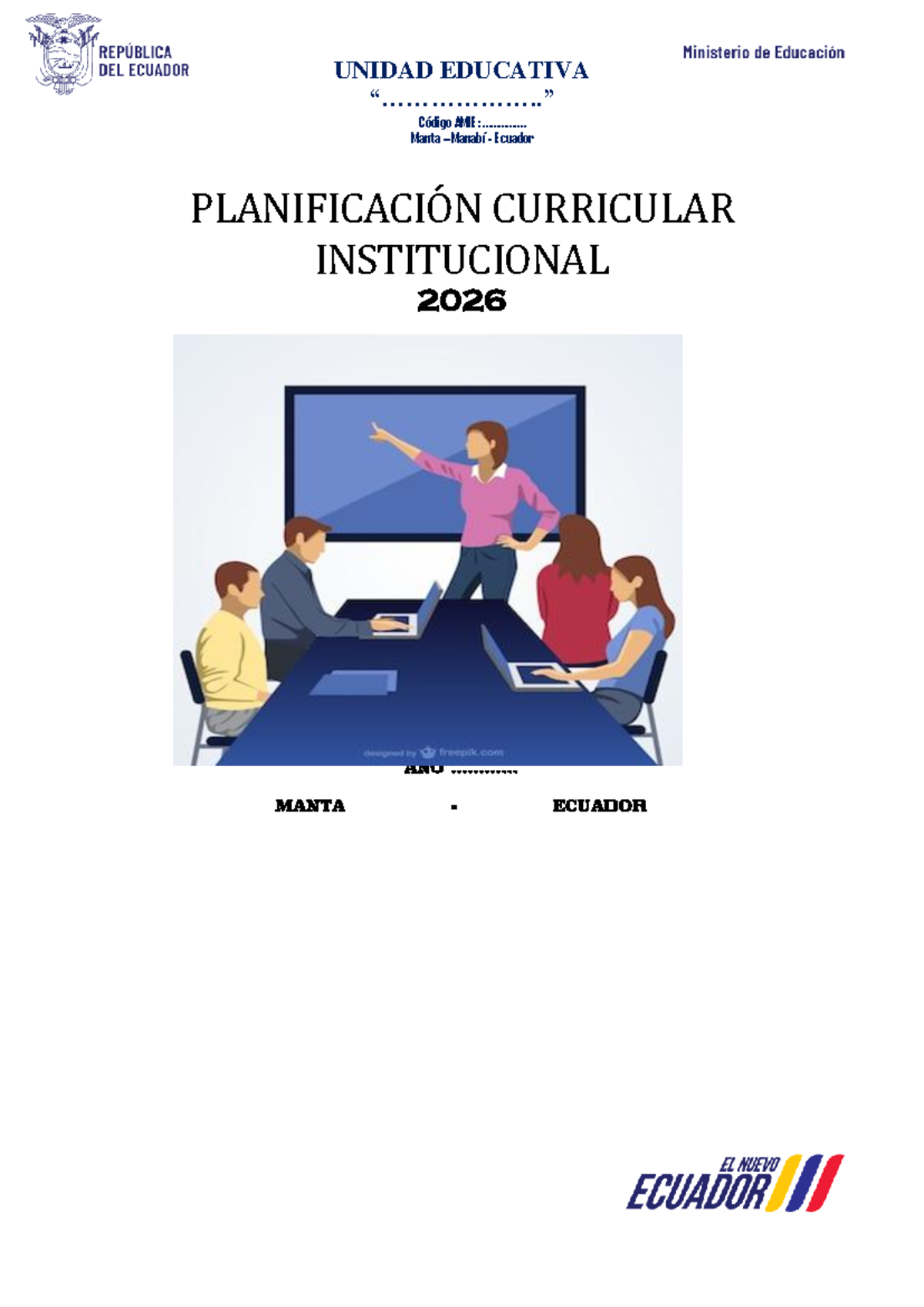 Formato PCI 2026 - Lineamientos para la Planificación Curricular Institucional - Document Preview