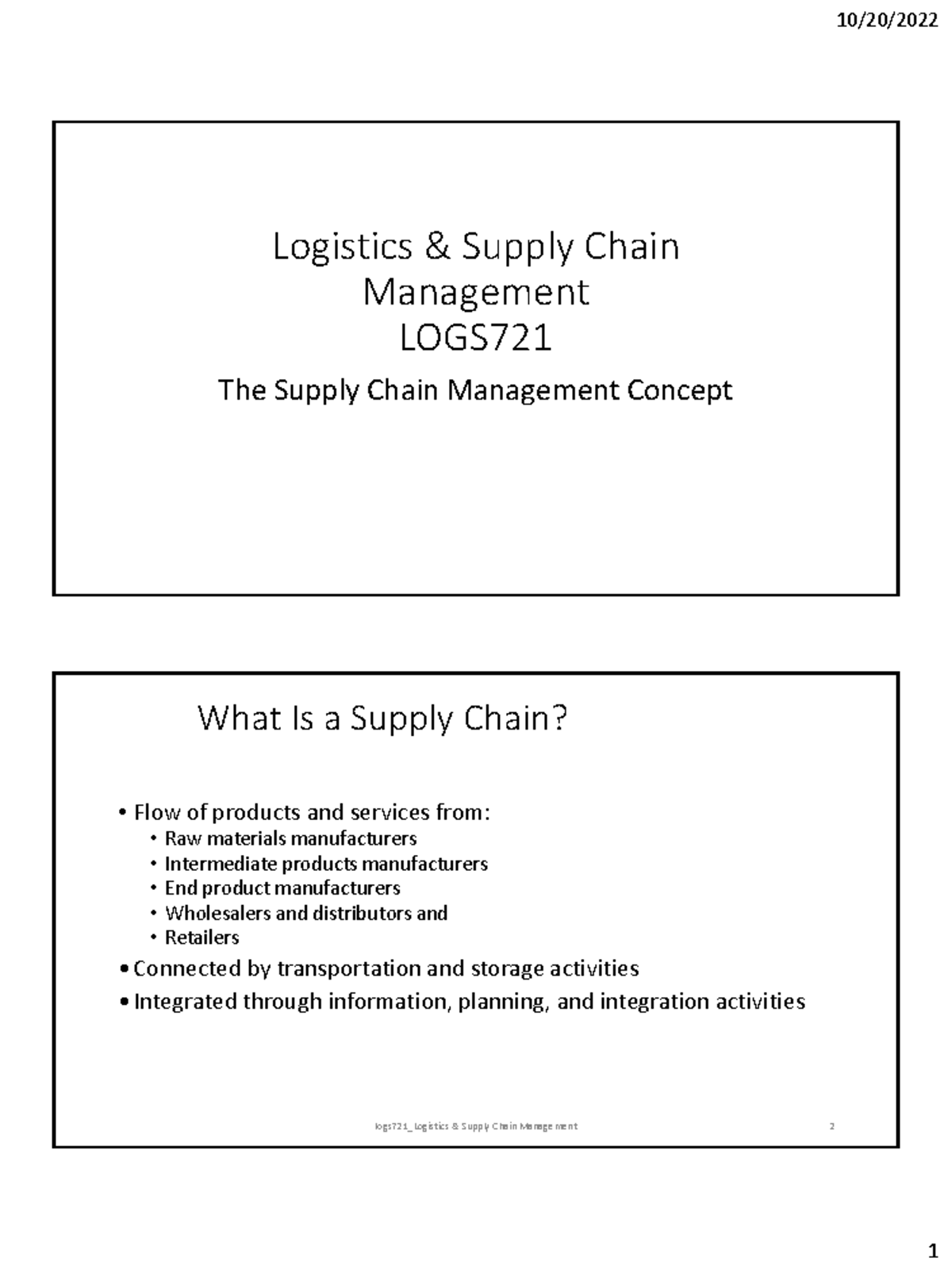 1 - Introduction to Logistics - Logistics & Supply Chain Management ...