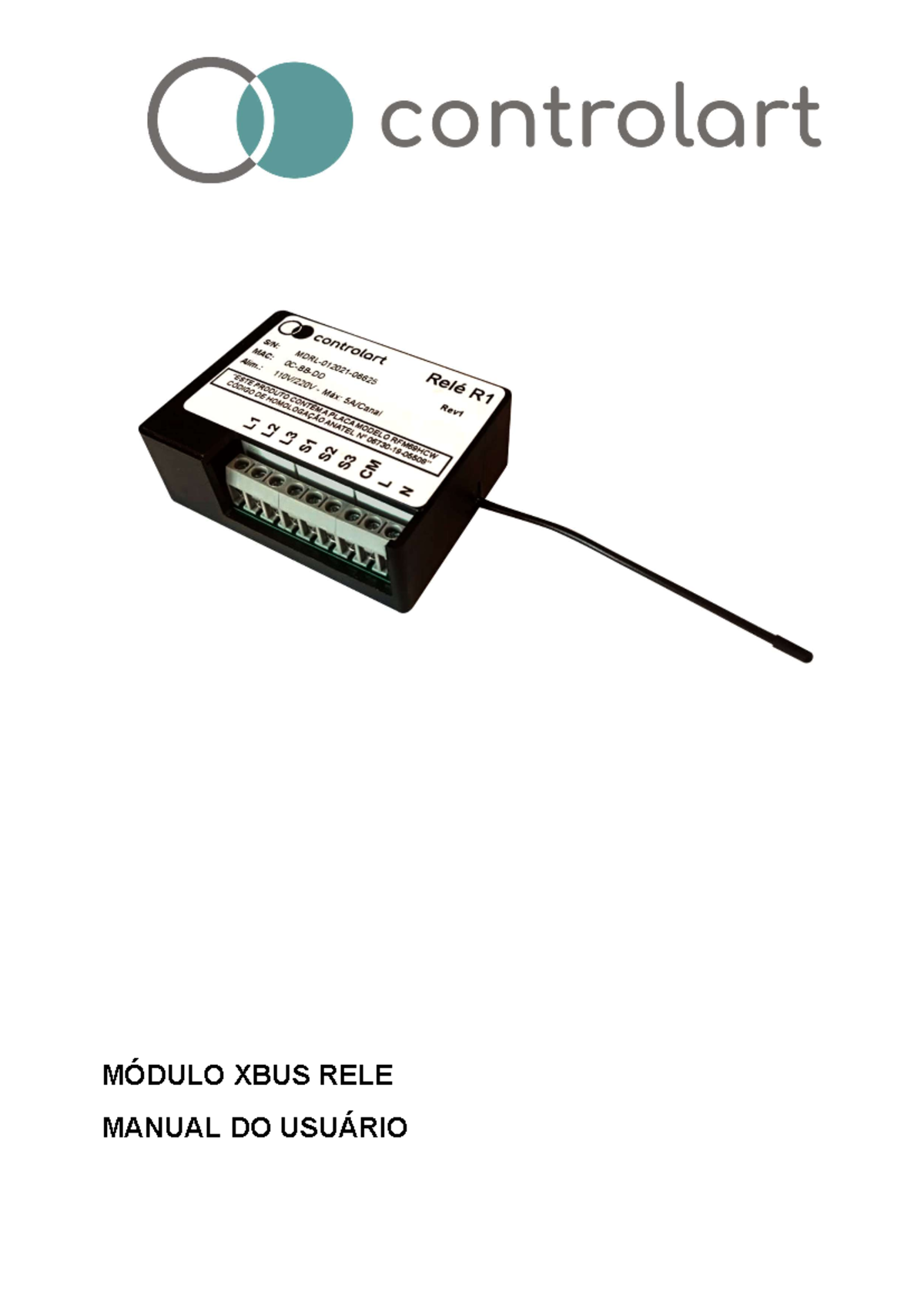 Manual do Módulo xBus Rele - Controlart - Studocu