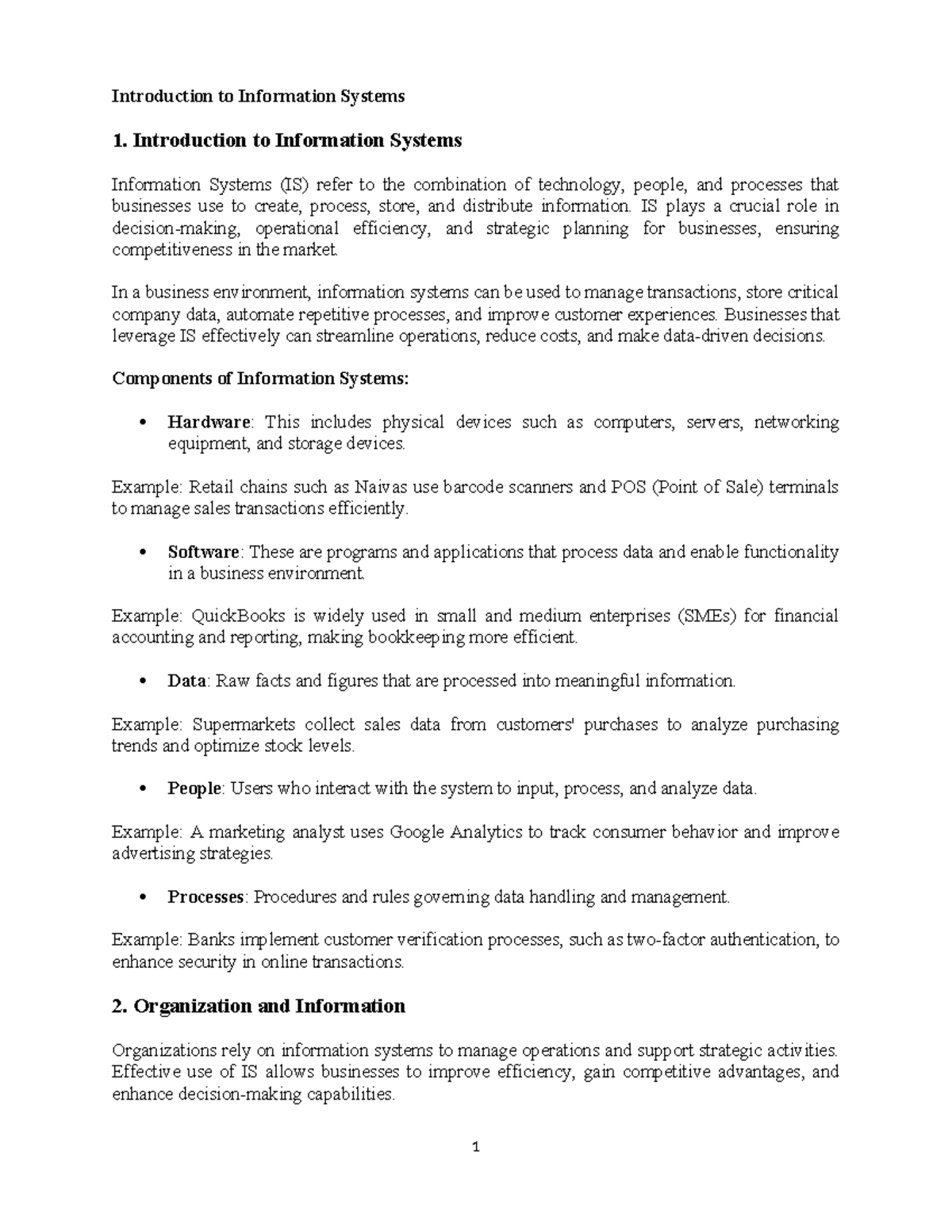 IS 101: Information Systems Strategy Overview and Applications - Studocu