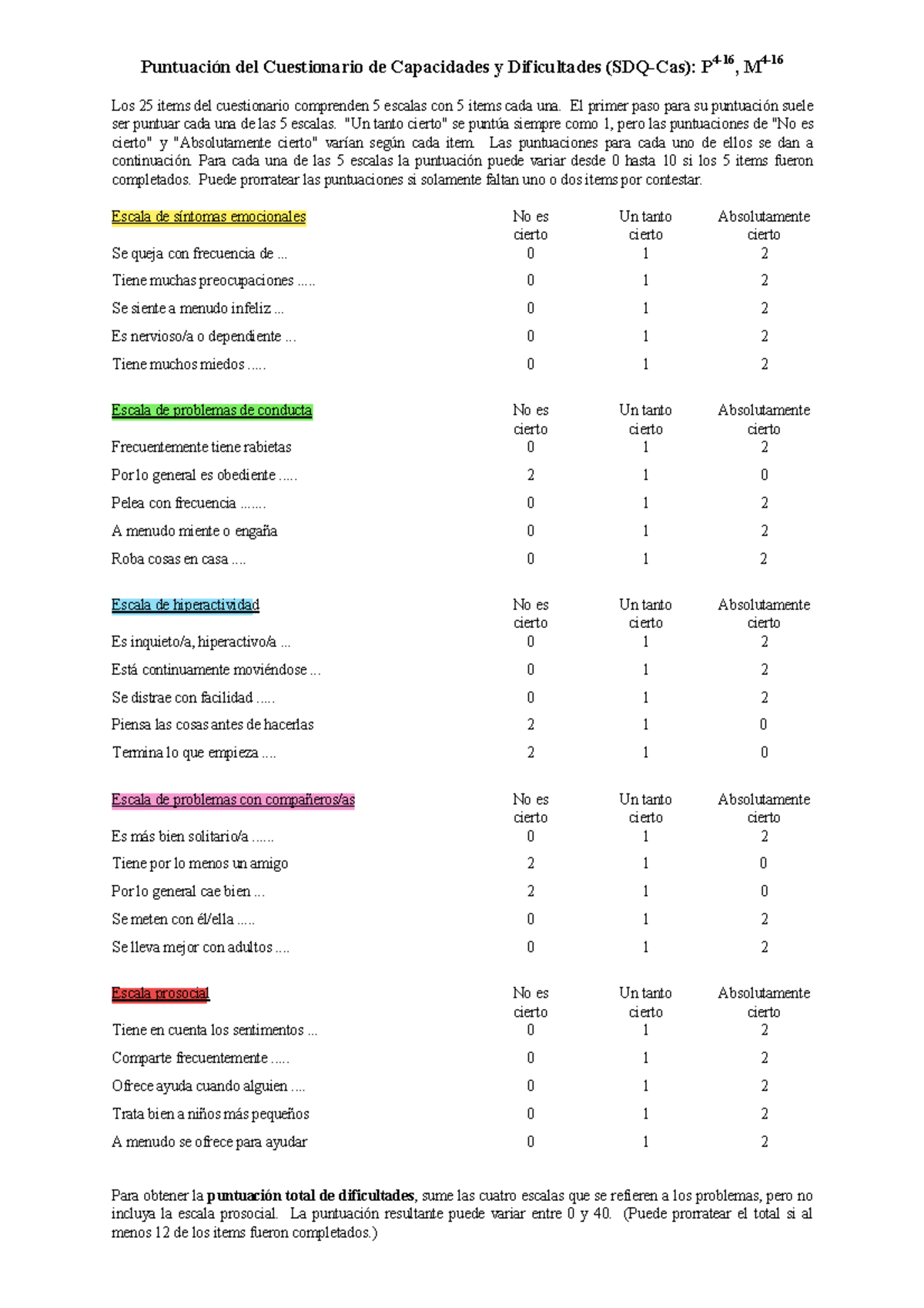5. Corrección de Puntuación del Cuestionario SDQ-Cas 4-17 - Document Preview