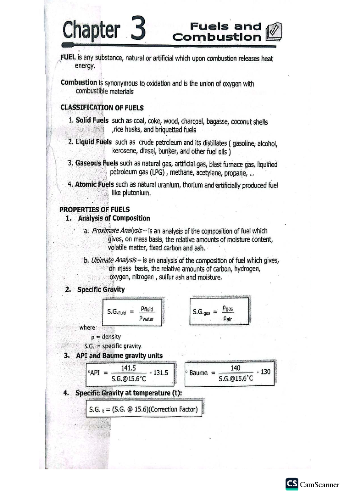 Chapter 03: Fuels and Combustion - IPE Study Notes - Studocu