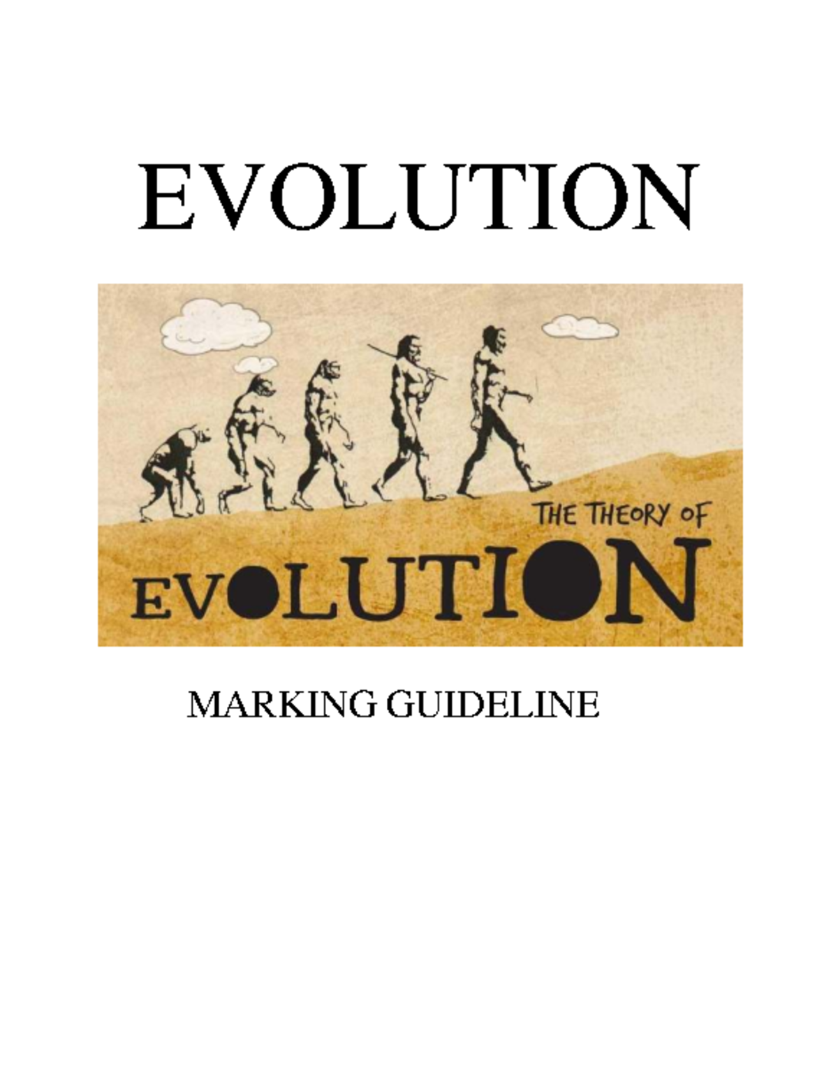 EVOLUTION MARKING GUIDELINE DAY 1: BIOLOGICAL TERMS EXPLAINED - Studocu
