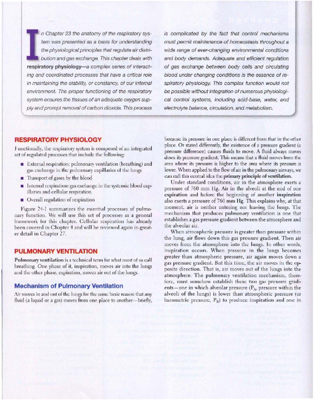 182103738 Chapter 24: Physiology of the Respiratory System Overview ...