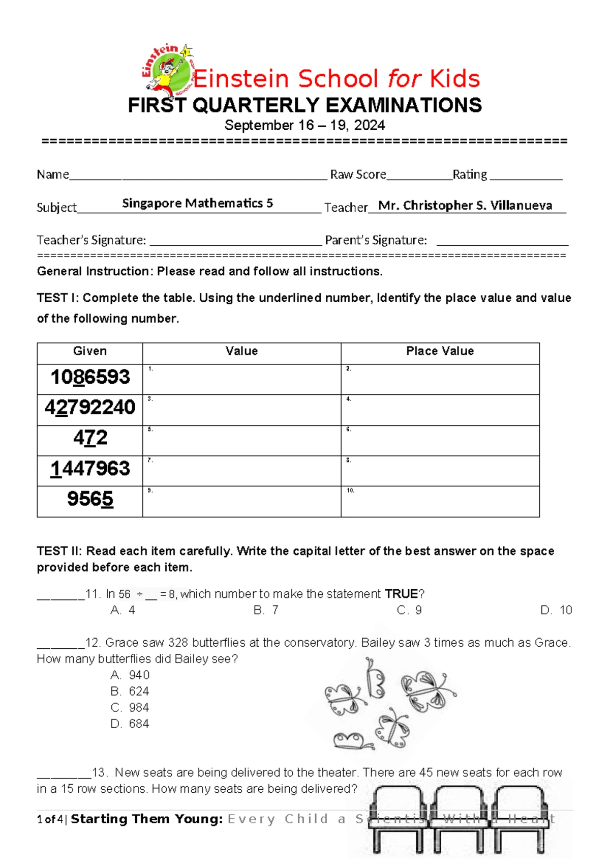 Mathematics 2 - First Quarterly Exam Practice Test - Studocu