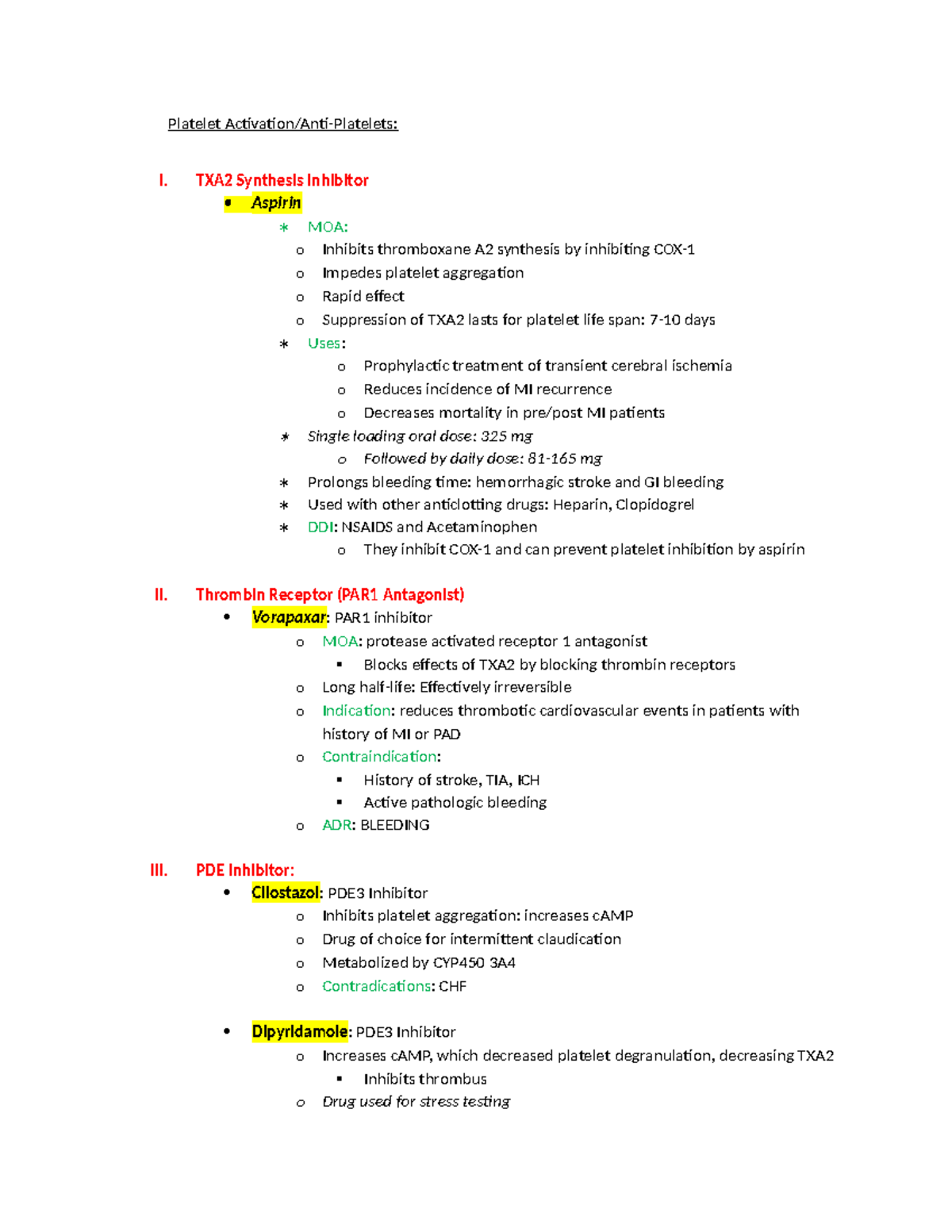 Antiplatelet Mechanisms and Anticoagulants: A Comprehensive Overview ...