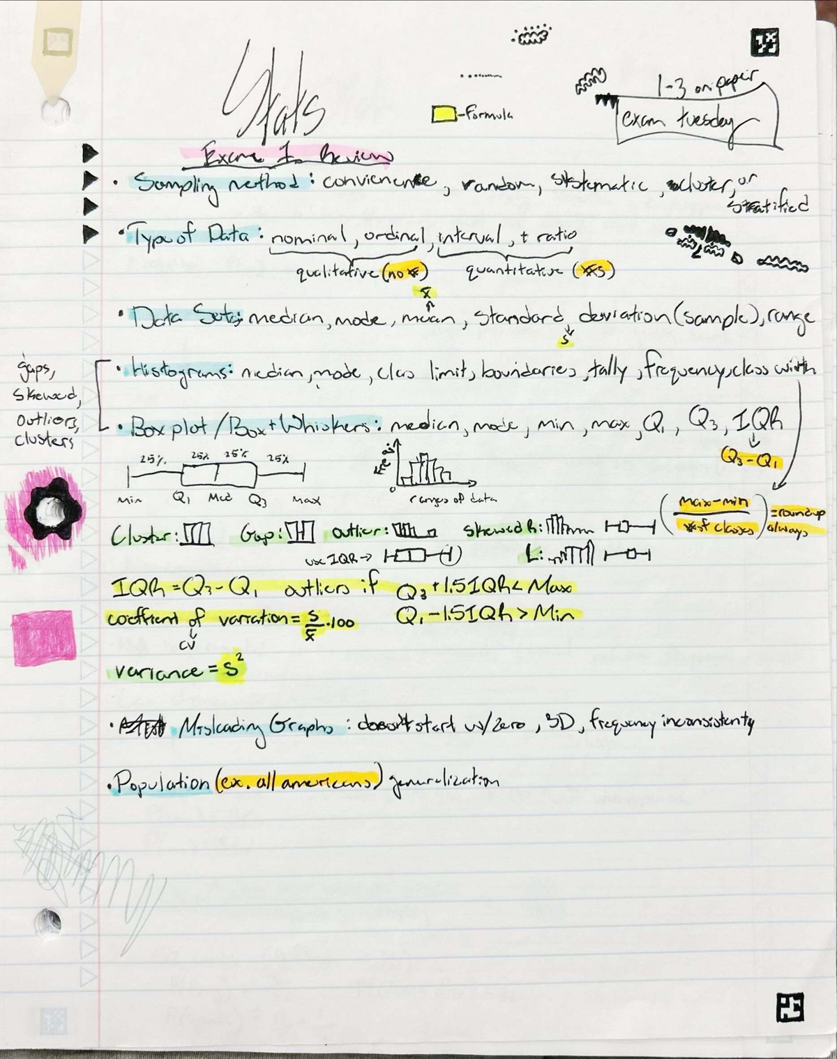MA-exam1 - This is a review of the previous chapters 1-3: sampling ...
