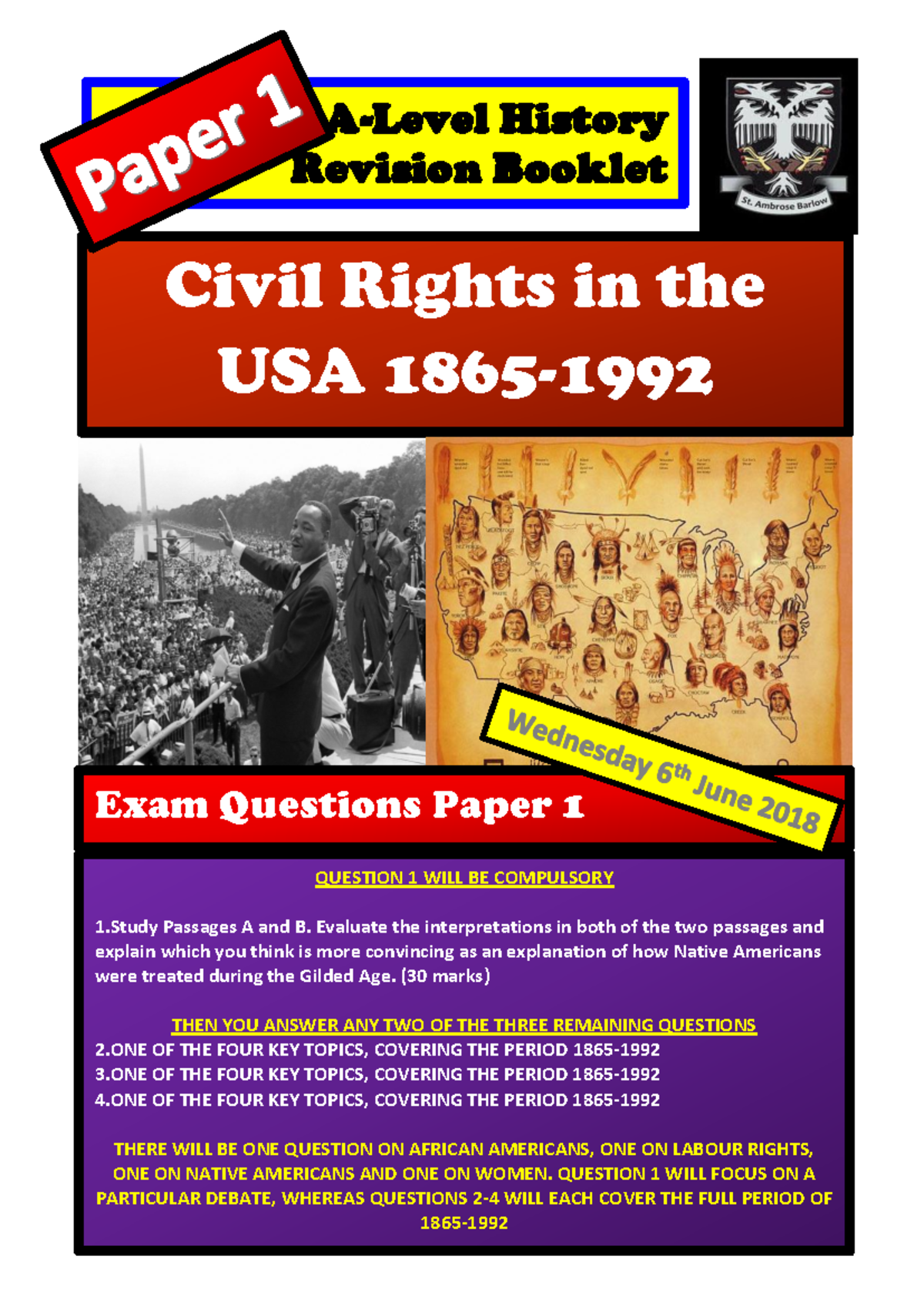 A-Level History Revision Guide: Civil Rights in the USA 1865-1992 - Studocu