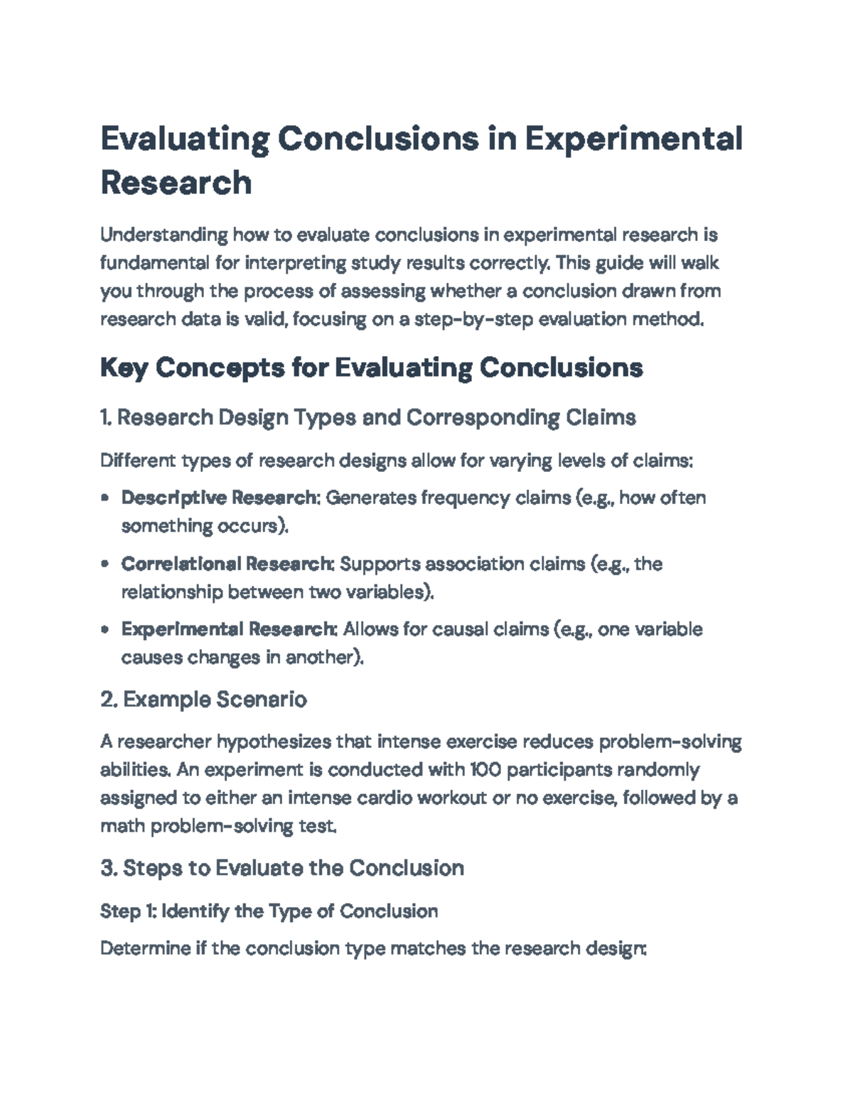 Evaluating Experimental Research Conclusions: A Step-by-Step Guide ...