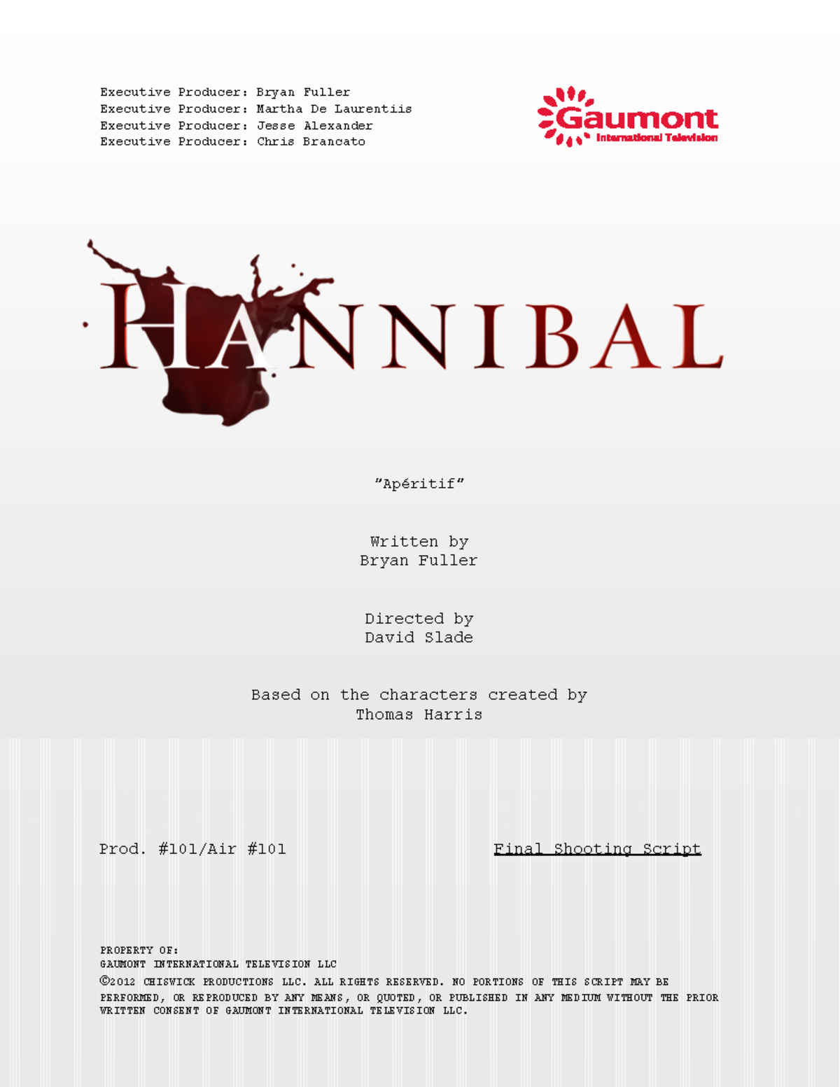 HANNIBAL (S01E01) 
