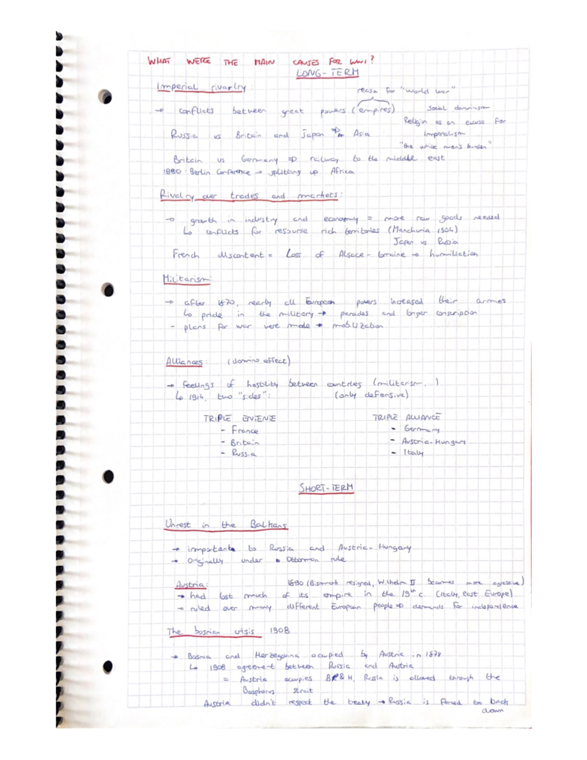 History Paper 2: Examining the Causes & Effects of 20th Century