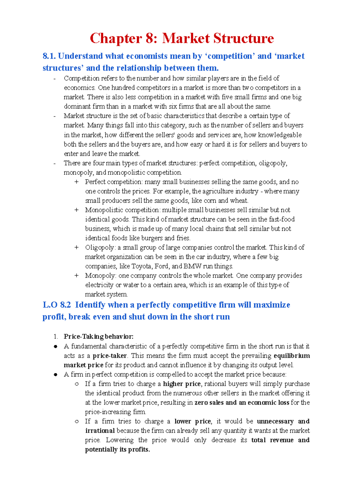 EIM-T125WSB-4 Chapter 8: Understanding Market Structures and ...