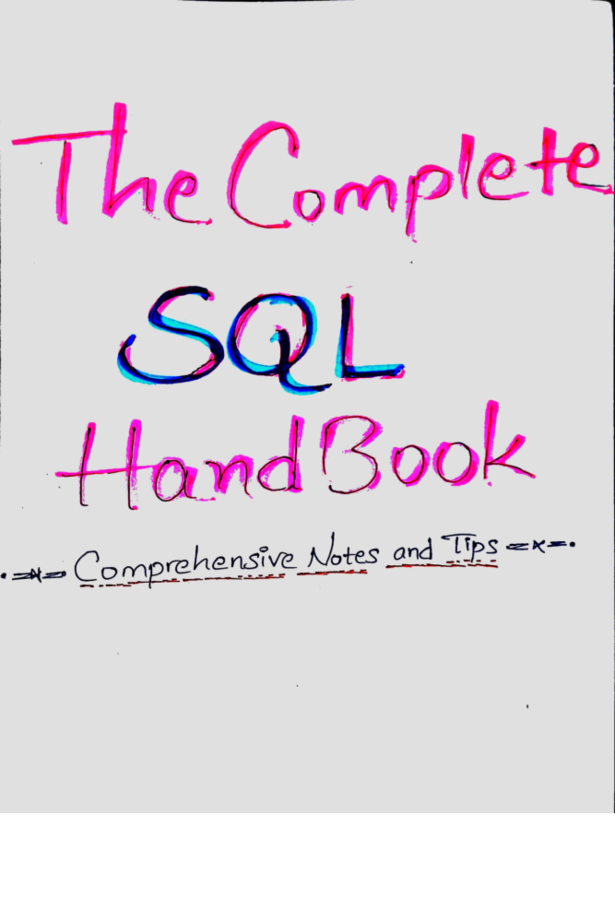 SQL Comprehensive Notes and Tips for Database Management - Studocu