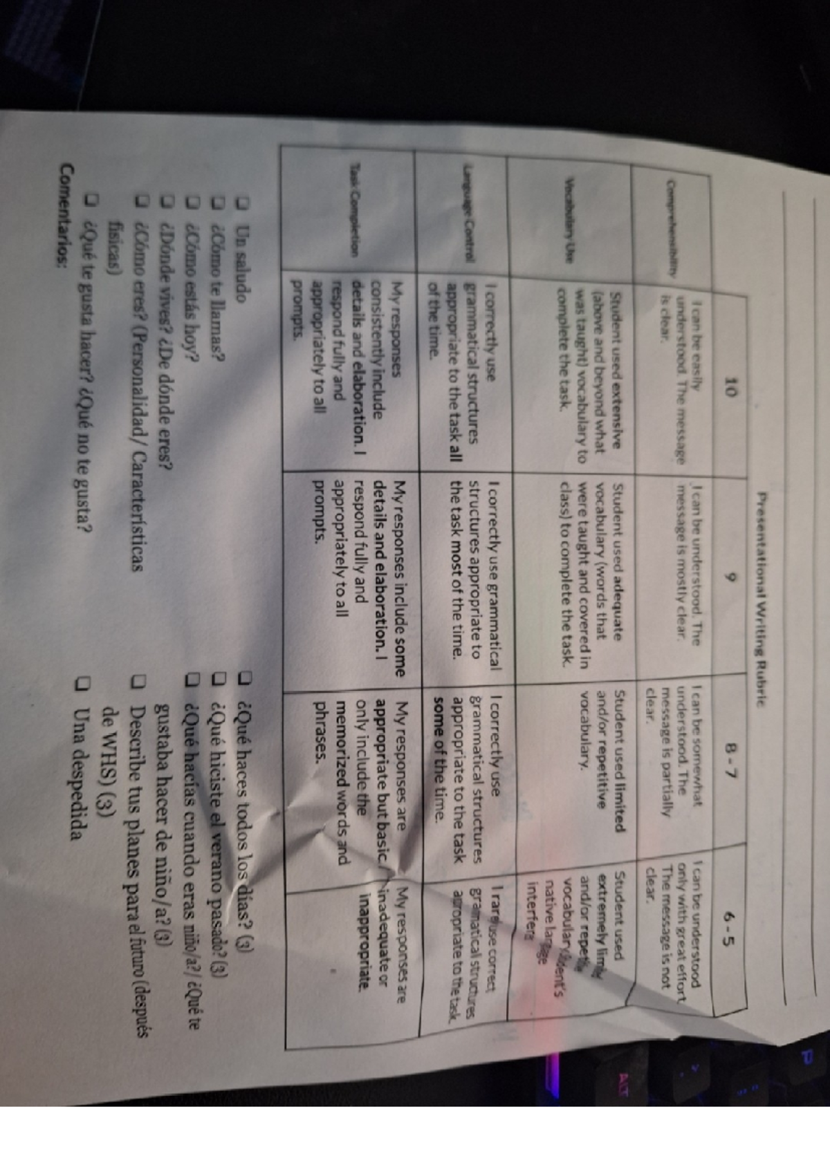 Final Review for ABC123 Midterm Exam Notes and Writing Rubric - Studocu