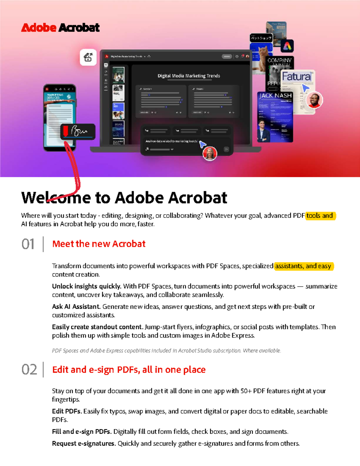 Adobe Acrobat Overview: Editing, Designing & Collaborating Tools - Studocu