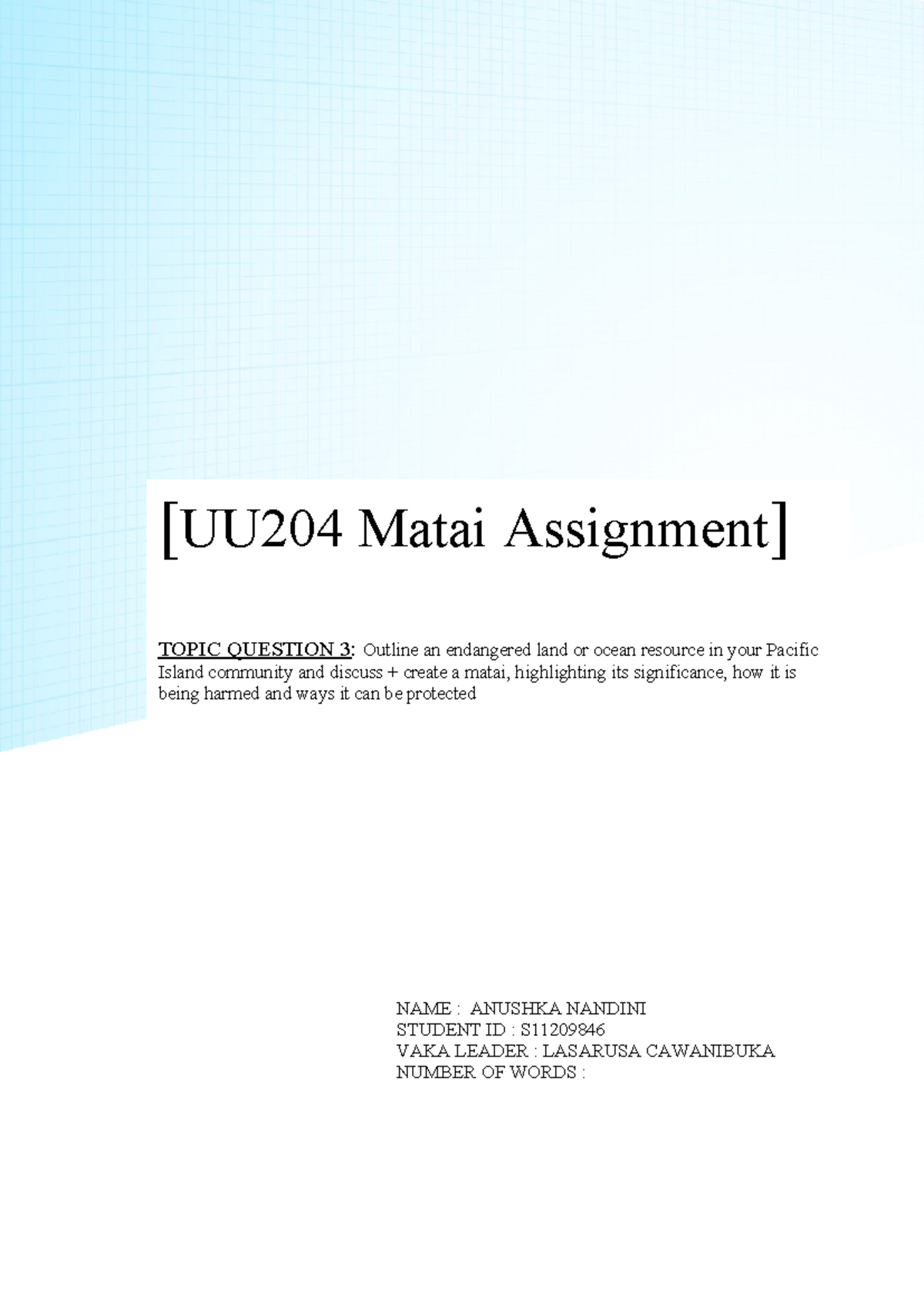 UU204 Matai Assignment: Endangered Hawksbill Turtle's Significance and ...