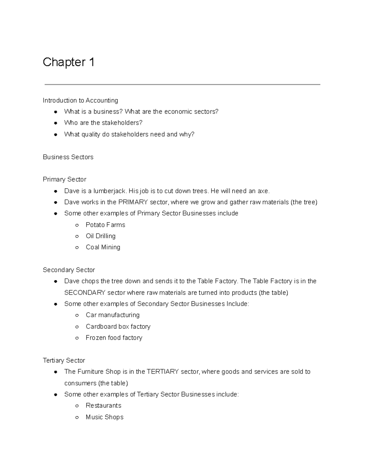 Accounting ACC-100 Winter Term Lecture Notes: Key Concepts and Analysis ...