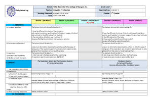 Science 9 WEEK 3 - Daily Lesson Log School Father Saturnino Urios ...