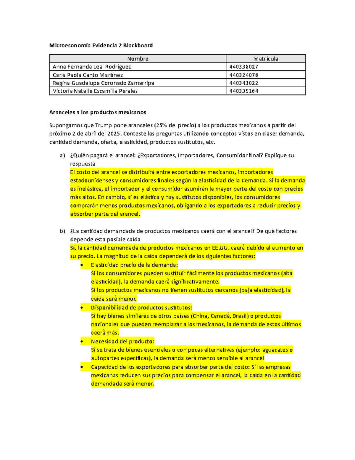 A2 Equipo 6 - tarea - Microeconomía Evidencia 2 Blackboard Nombre ...