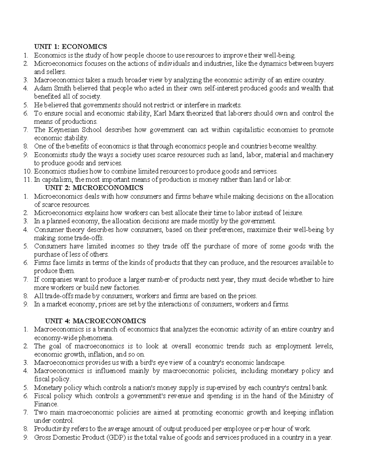 ECON 101: Comprehensive Overview of Economics, Micro & Macro Concepts ...