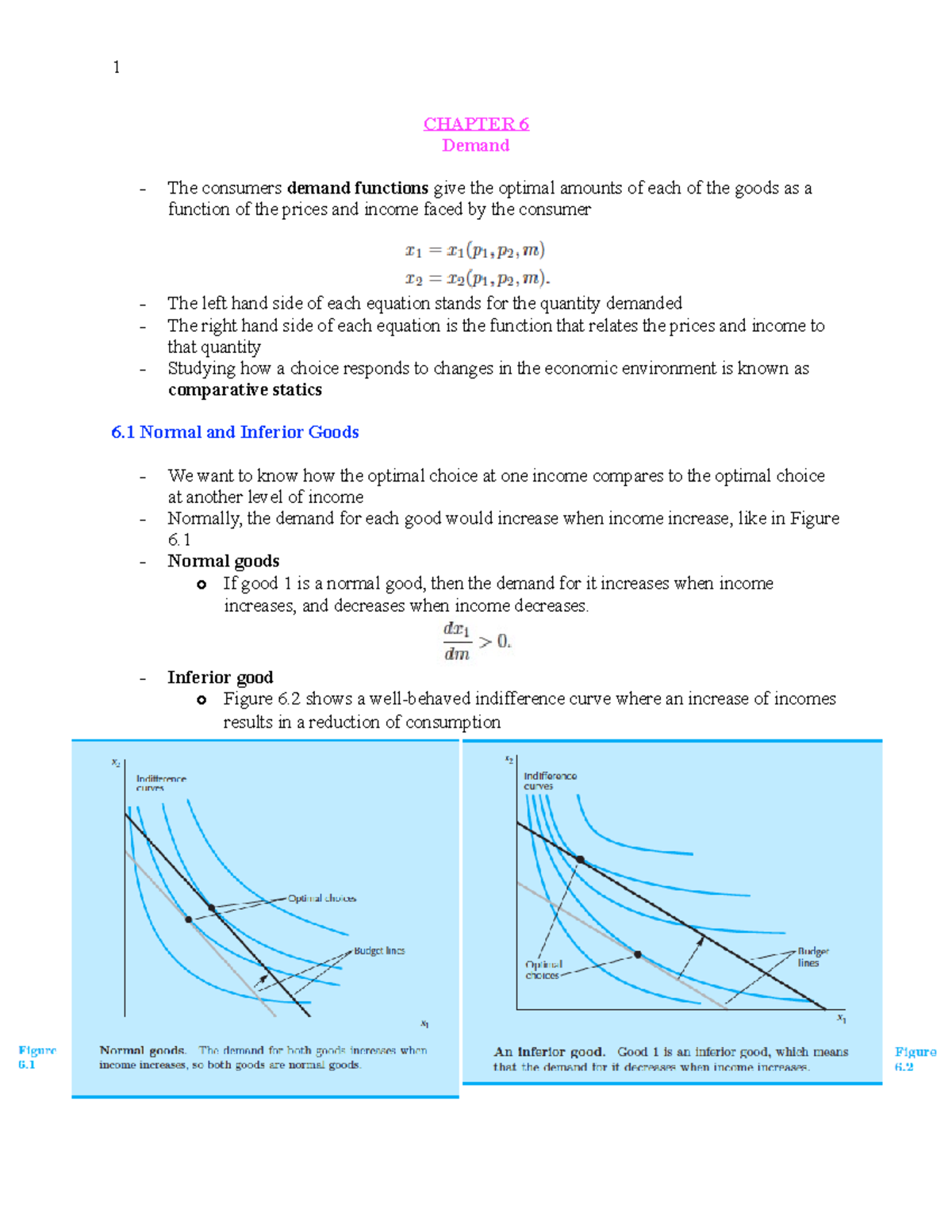 Chapter 6 - Demand: Key Concepts & Notes for Economics Studies - Studocu