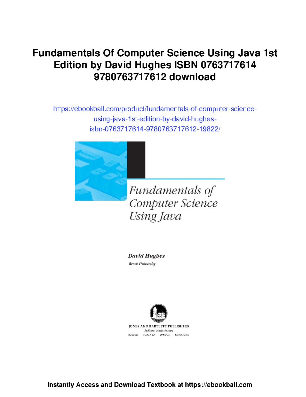 COSC 1P02: Fundamentals of Computer Science Using Java - 1st Edition ...