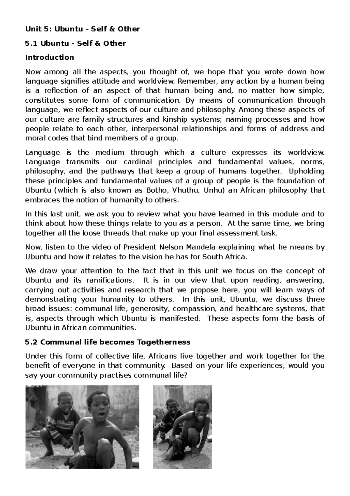 Ubuntu Philosophy: Community, Compassion, and Collective Care in ...