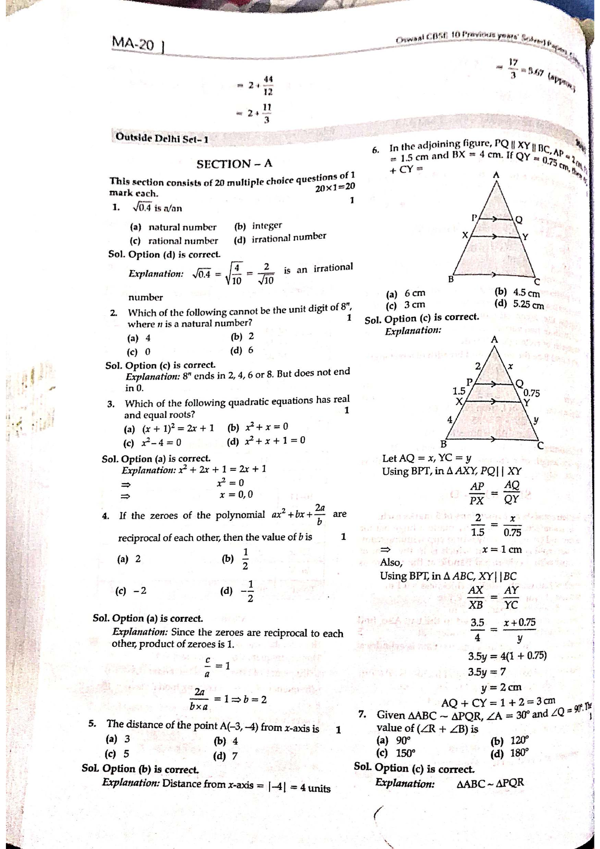 2025 - Practice Mathematics (Standard) Previous Year Questions - Studocu