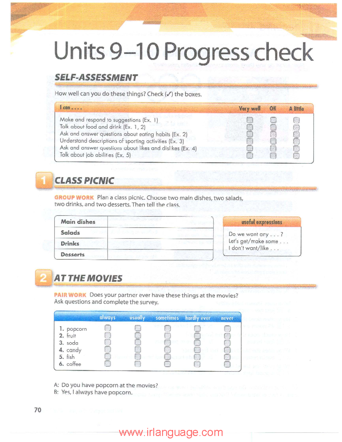 Unit Progress Check: Materials for Units 9-10 Activities - Studocu