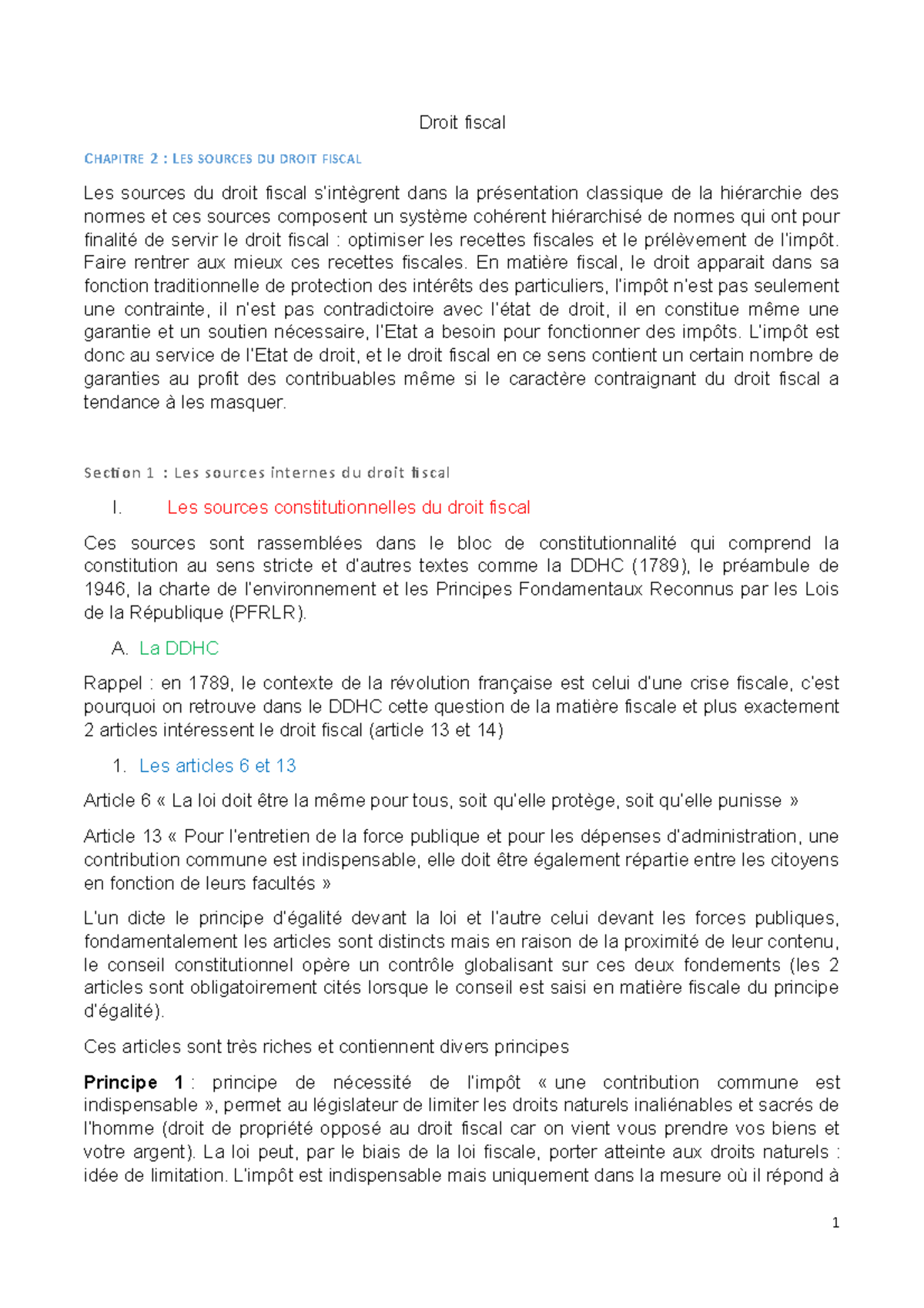 Chapitre 2 les sources du droit fiscal - Droit fiscal CHAPITRE 2 : LES ...