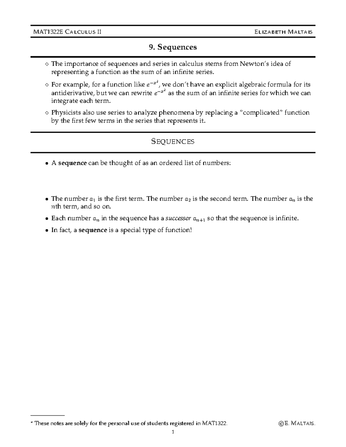 MAT1322E Final Exam Study Guide: Sequences and Series - Studocu