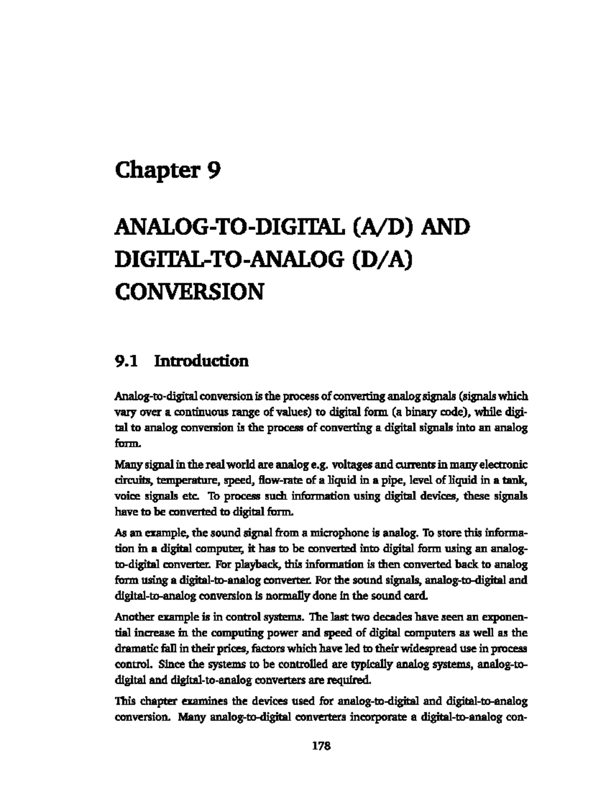 Chapter 9: Analog to Digital and Digital to Analog Conversion (DIGITAL ...
