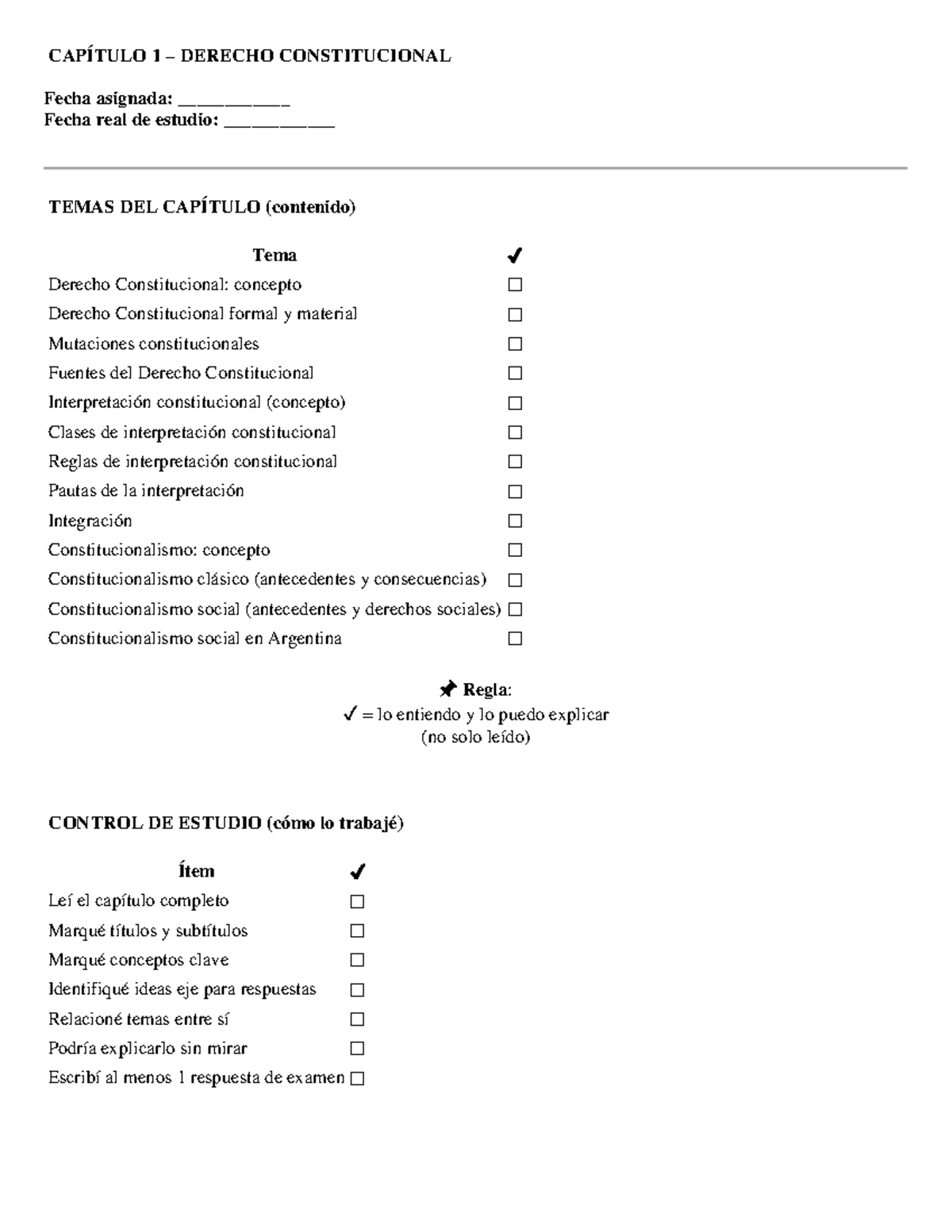 CAPÍTULO 1 DERECHO CONSTITUCIONAL: TEMAS Y CONTROL DE ESTUDIO - Studocu