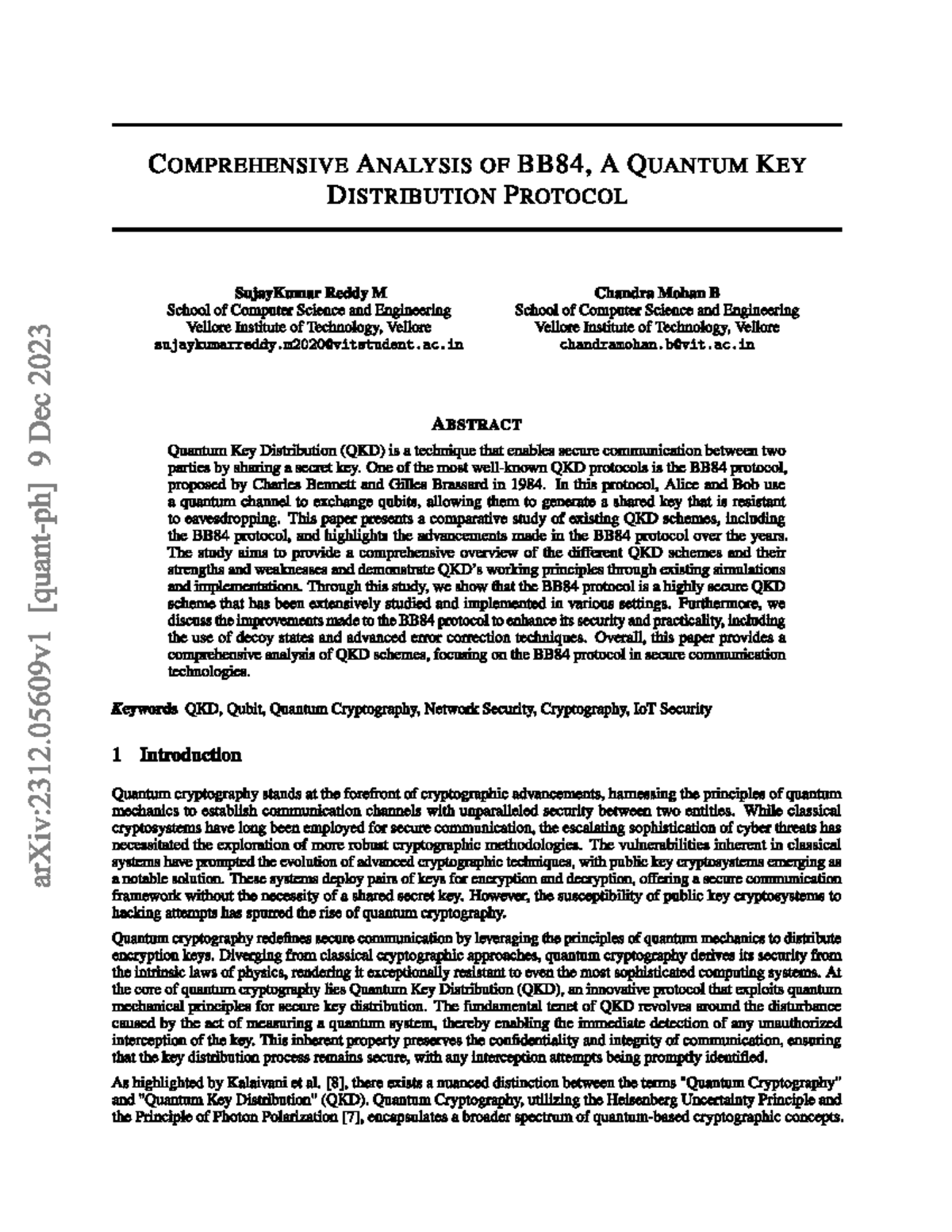 Comprehensive Analysis of BB84 QKD Protocol: Advances and Simulations ...