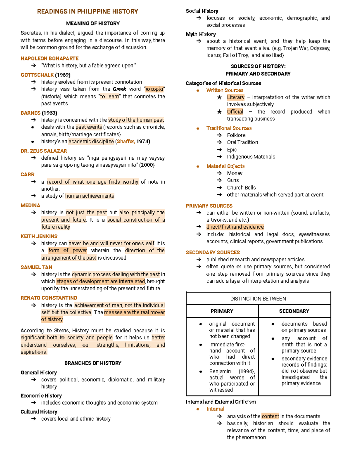 READINGS IN PHILIPPINE HISTORY (RPH) AND PHYSICAL EDUCATION (PE) - Studocu