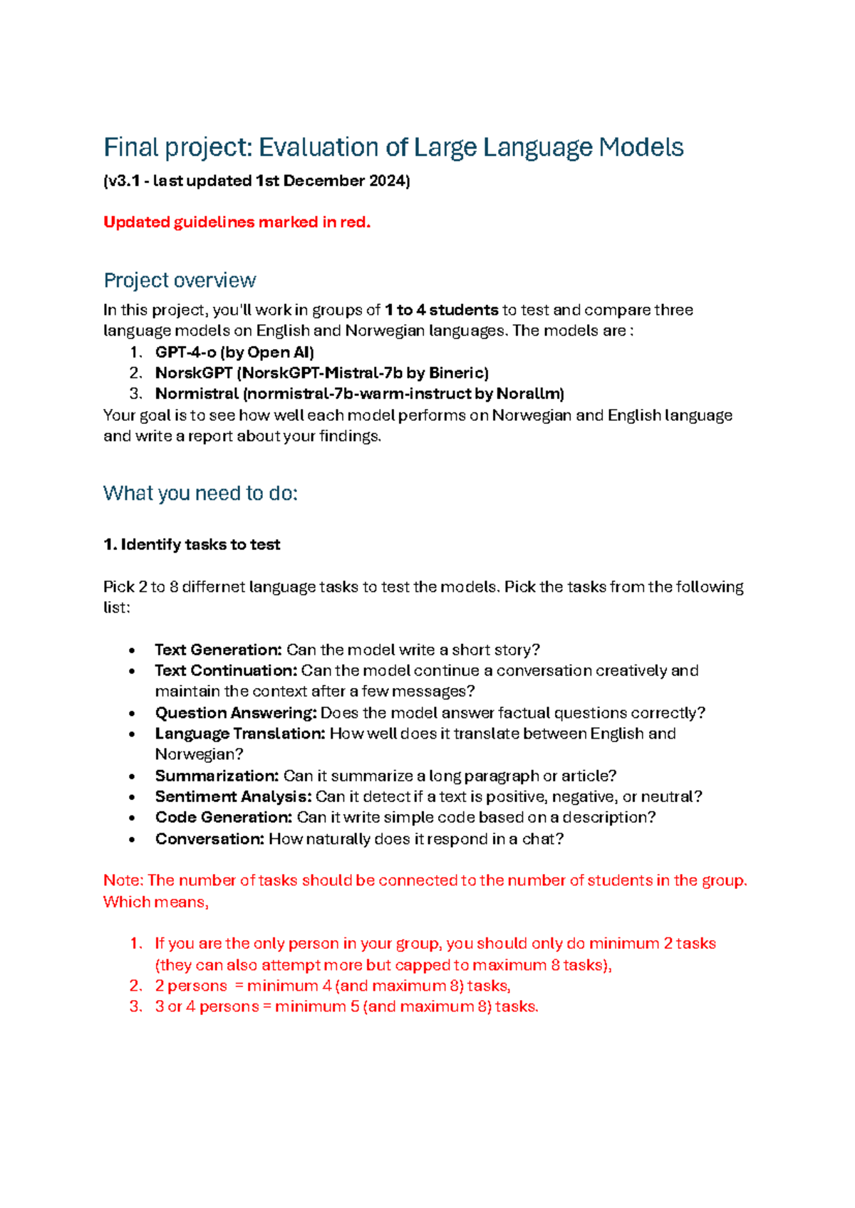 Final Project-v3 - Dette er kun oppgavebeskrivelsen - Final project ...