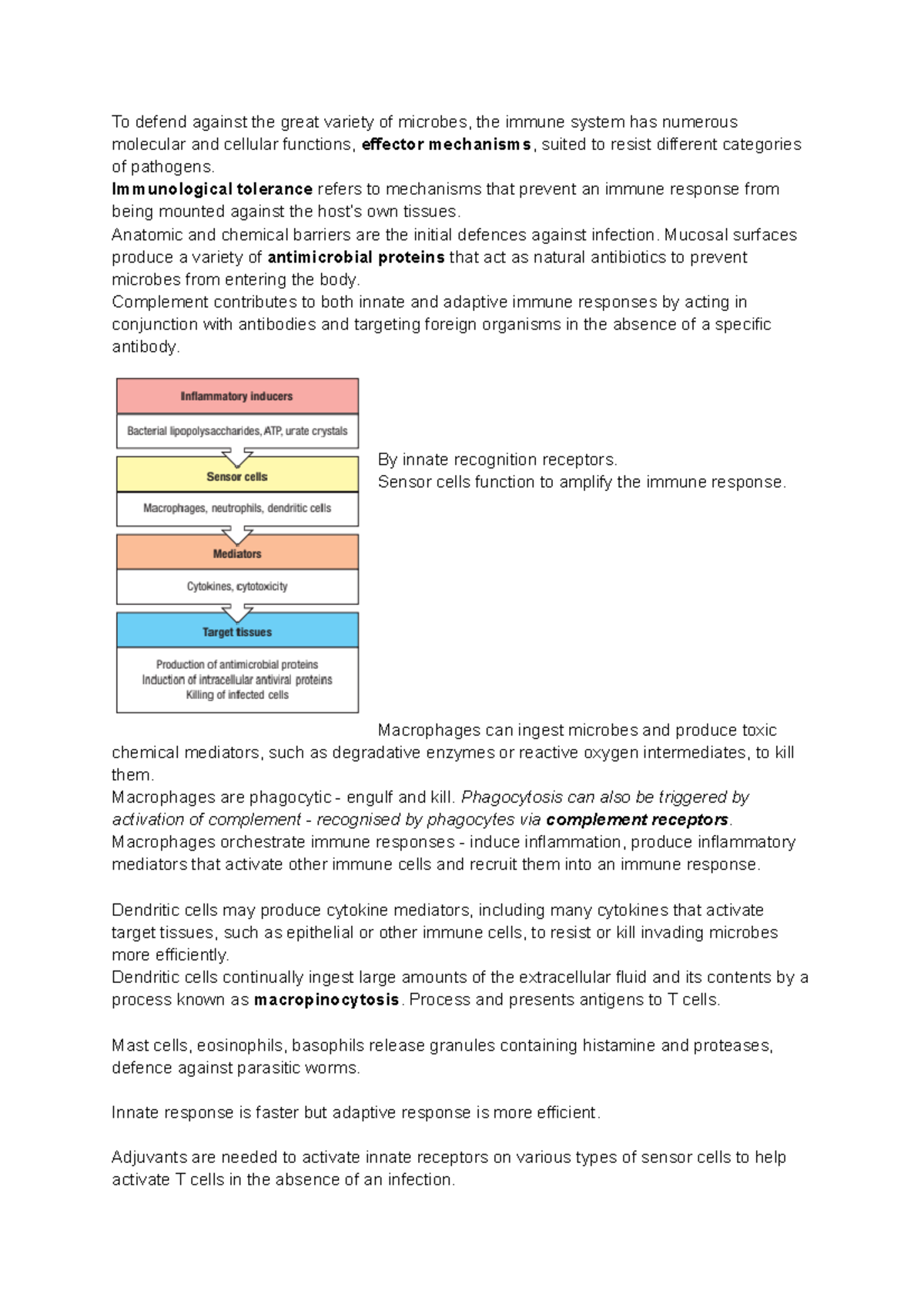 Advanced Immunology - Lecture Notes 1-5 on Immune Responses - Studocu