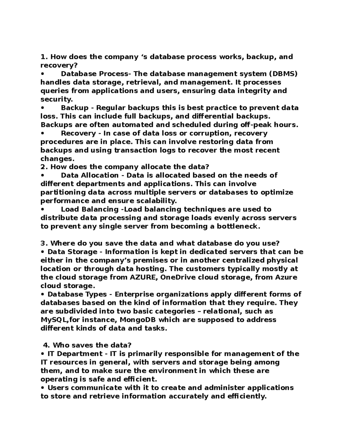 Ad Base - essay - How does the company ‘s database process works ...