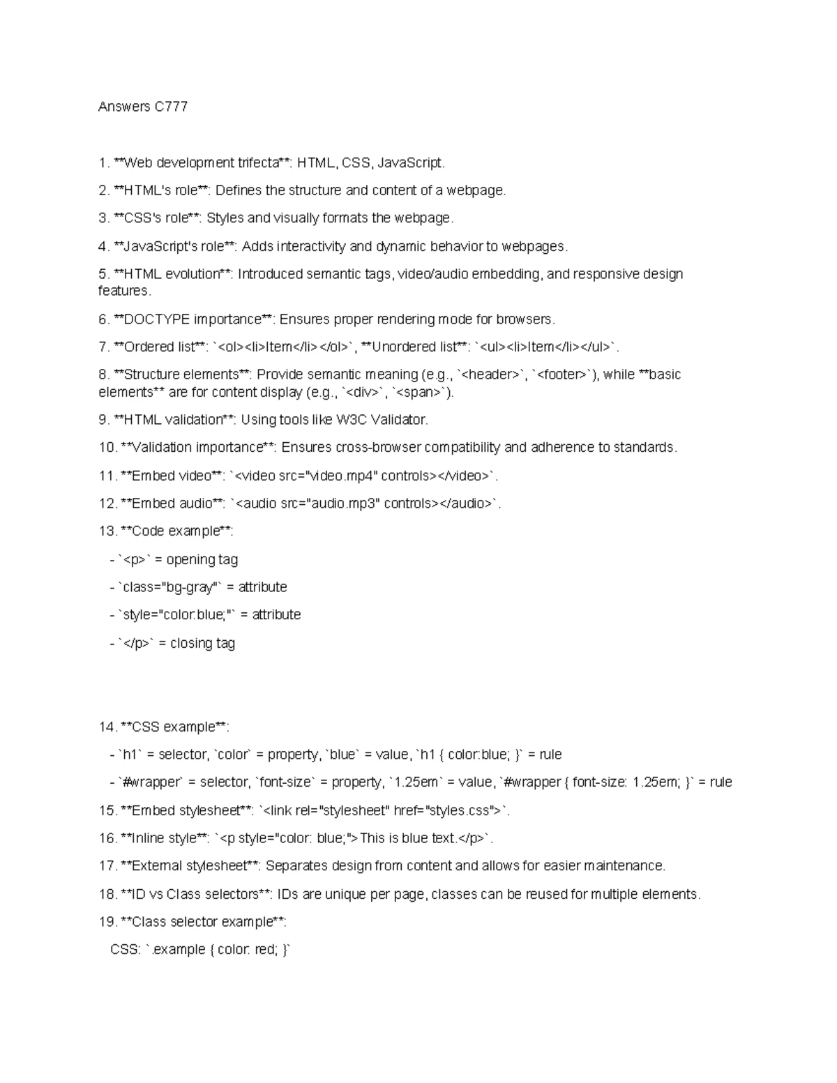 PRACTICE QUIZZES: HTML Fundamentals and Web Development Concepts - Studocu