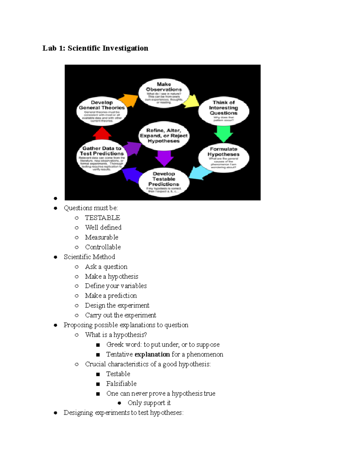 BIOL 101: Bio Lab Exam I Study Guide and Key Concepts - Studocu