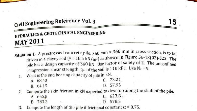 Civil Engineering Reference Vol. 3: Hydraulics & Geotechnical ...