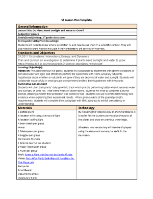 C108 Task 1 - C108 Task 1-Passed - WGU 5E Lesson Plan Template General ...