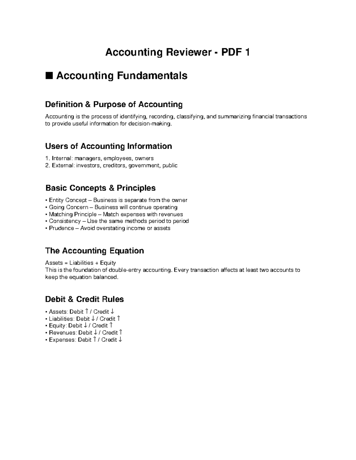 Accounting 101: Fundamentals of Accounting Principles & Concepts - Studocu