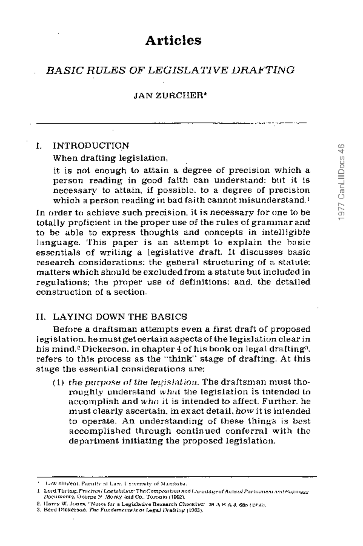 Basic Rules of Legislative Drafting (JAN 1977) by Jan Zurcher - Studocu