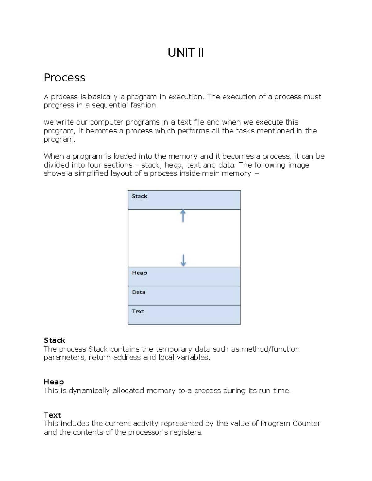 UNIT II - Process Management: Understanding Execution and Scheduling ...